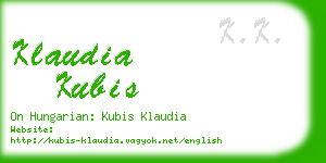 klaudia kubis business card